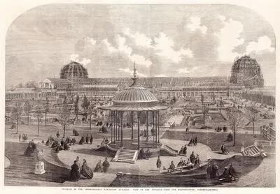 Progress Of The international Exhibition Building, View Of The Building From The Horticultural Gardens