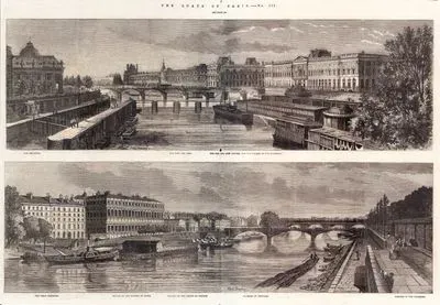 The Quays of Paris, No.III-The institute, The Pont des Arts, The old And New Louvre And The Palace Of The Tuileries, The Orsay Barracks, Palace Of Council of State, Palace Of Legion of Honour, Chamber of Deputies, Gardens Of The Tuileries