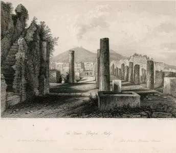 The Forum, Pompeii, Italy-Le Forum A Pompeia, Italie-Das Forum, Pompeii, Italien