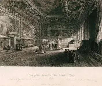 Hall Of The Council Of Five Hundred, Venice, Italy-Salle De L'Assemblee De Bung Bent, Venise-Rathssaal Der Fnnfhundert, Venedig