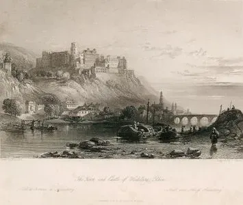 The Town And Castle Of Heidelberg, Rhine-Ville Et Chateau De Heidelberg-Stadt Und Schloss Heidelberg