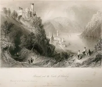 Oberwesel And The Castle Of Schonberg-Oberwesel Et Le Chateau De  Schonberg-Oberwesel Und Die Burg Schonberg