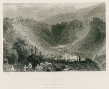 Village of Besherrai, Mt.Lebanon On The Holy Kadeshai-Beshirai, Mont Liban