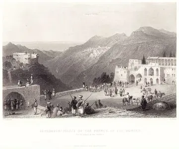 Beteddein, Palace Of The Prince of the Druses, Der-El-Kamar In The Distance