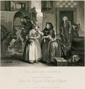 The Harlot's Progress-Ensnared By A Procuress-Plate 1