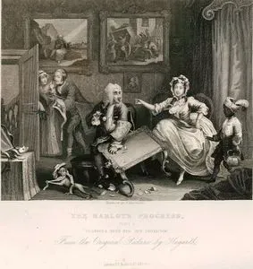 The Harlot's Progress-Quarrels With Her Jew Protector-Plate 2