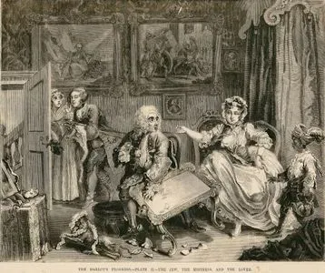 The Harlot's Progress-Plate II.-The Jew, The Mistress And The Lover