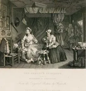 The Harlot's Progress-Apprehended By A Magistraate-Plate 3