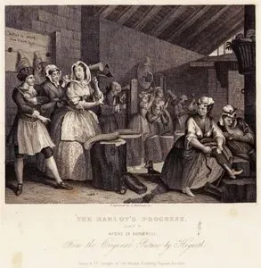 The Harlot's Progress-Scene in Bridewell-Plate 4