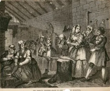 The Harlot's Progress-Plate IV.-Scene in Bridewell