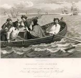 Industry And Idleness-The Idle Prentice Turn'd Away And Sent To Sea-Plate 5
