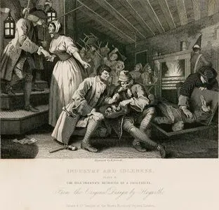 Industry And Idleness-The Idle Prentice Betrayed By A Prostitute-Plate 9