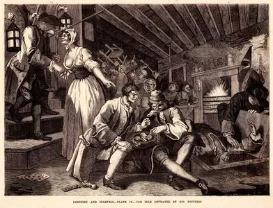 Industry And Idleness-Plate IX-Tom Idle Betrayed By His Mistress