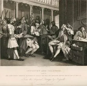 Industry And Idleness-The Industrious Prentice Alderman Of London, The Idle One Impeach'd Before Him By His 
Accomplice-Plate 10.