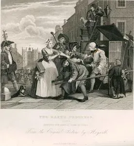 The Rake's Progress-Arrested For Debt As Going To Court- Plate 4