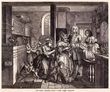 The Rake's Progress-Plate 5-The Rake's Marriage