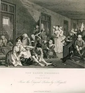 The Rake's Progress-Scene In Bedlam-Plate 8.