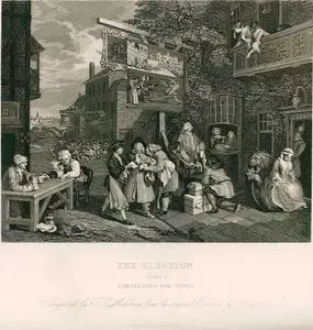 The Election-Canvassing For Votes-Plate 2.