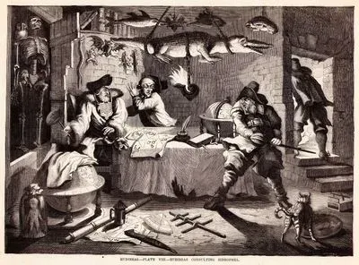 Hudibras-Plate VIII.-Hudibras Consulting Sidrophel