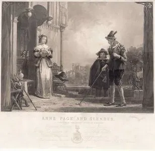 Anne Page And Slender, A Scene From The Merry Wives Of Windsor-Act 1 Scene 1