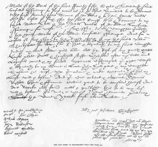 The Last Sheet Of Shakspeare's Will