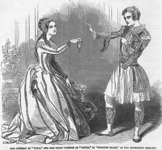 Miss Cushman As Viola And Miss Susan Cushman As Olivia In Twelfth Night At The Haymarket Theatre