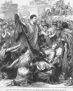 Scene From "Julıus Cesar" As Performed At Drury Lane Theatre By The Saxe-Meiningen Court Company