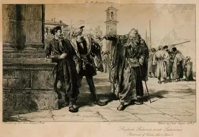 Shylock, Salanio And Salarino, Act 3 Scene 1 (The Merchant Of Venice)
